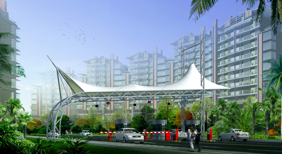 小區(qū)花園膜結(jié)構(gòu)